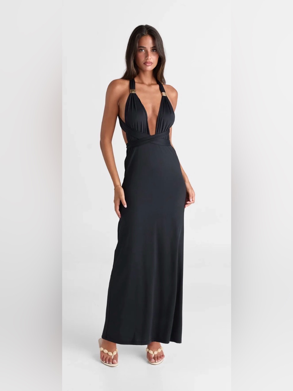 Sasha Therese Mira Maxi Dress - Black M